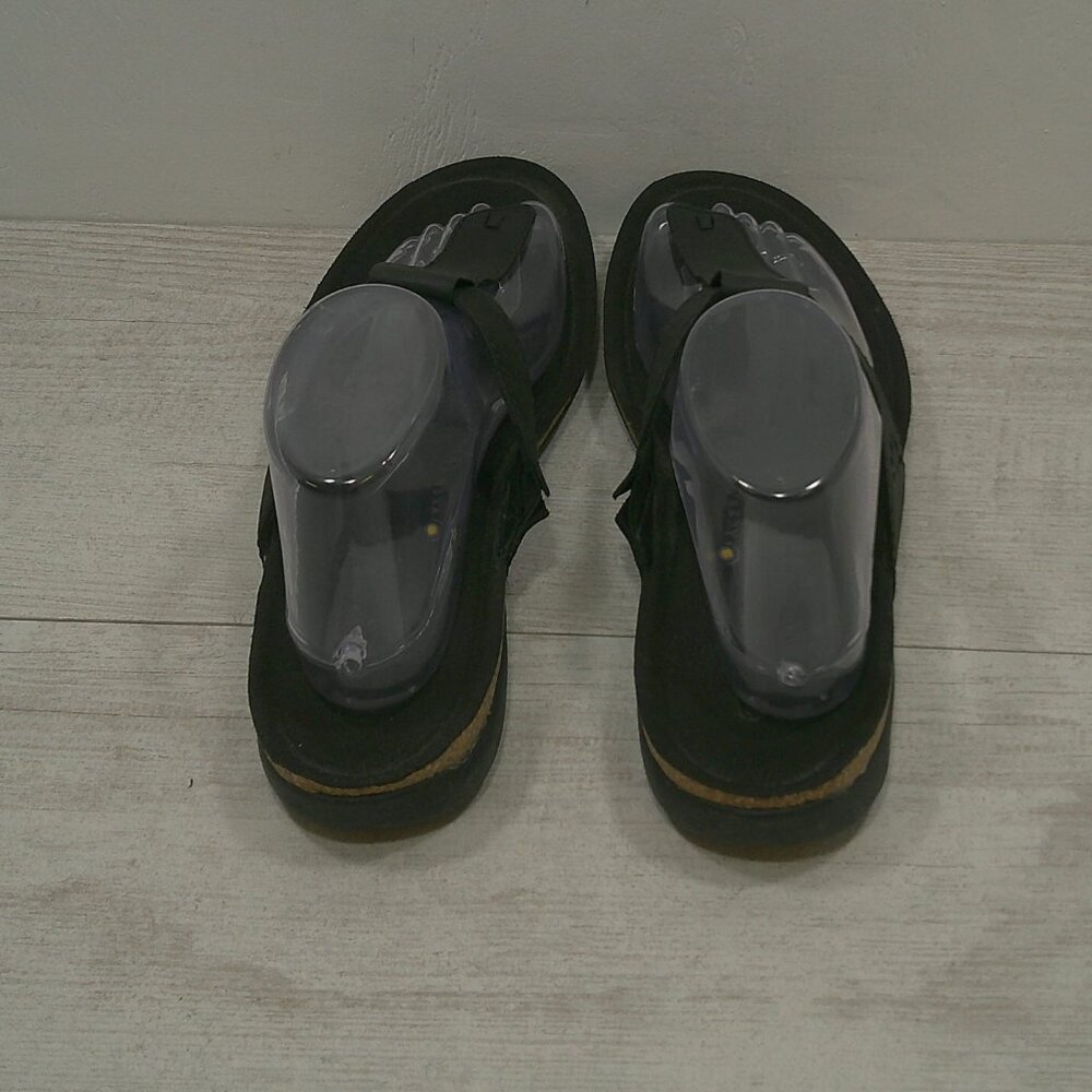 Keen Ana Cortez Leather Relaxed Casual Comfort Flip Flop Sandal Black Size 10 - Picture 8 of 13